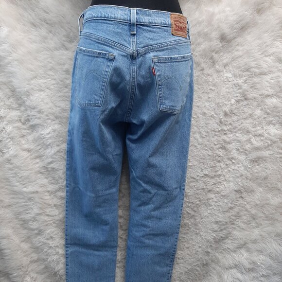 Levi's 501 Man's Blue Straight Legs Fly Buttons Denim Jeans W30/L30 - Picture 2 of 12